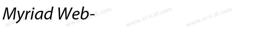 Myriad Web字体转换